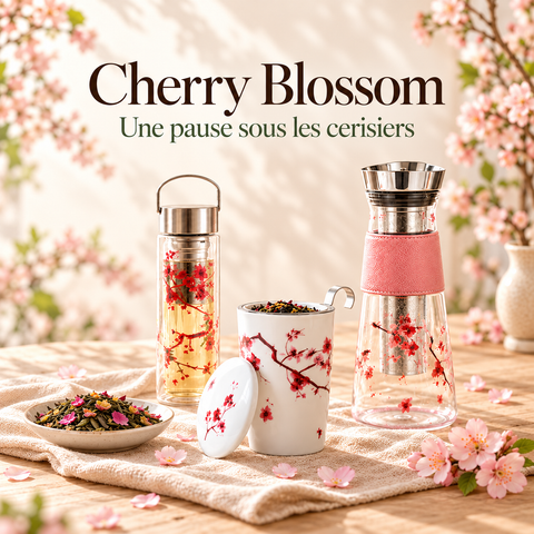 Tisanière Teaeve Cherry Blossom Papothé aux motifs de fleurs de cerisier