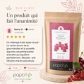 Avis client et photo des bonbons à infuser Cerise Groseille – Papothé (Papo'Thé)