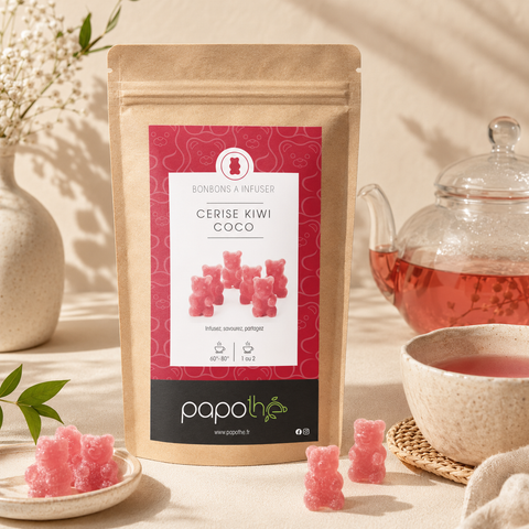 Bonbons à infuser Cerise Kiwi Coco – Papothé (Papo'Thé)