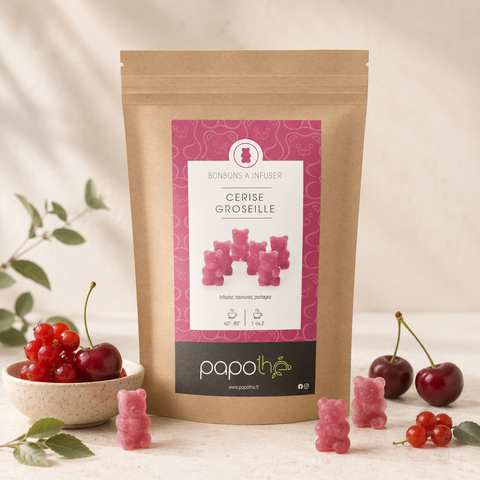 Bonbons à infuser Cerise Groseille – Papothé (Papo'Thé)