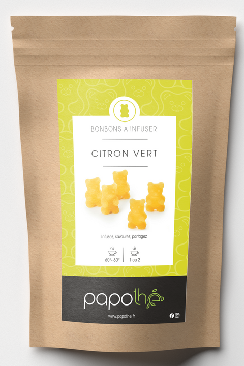 Bonbons à infuser Citron Vert, oursons à infuser – Papothé (Papo'Thé)