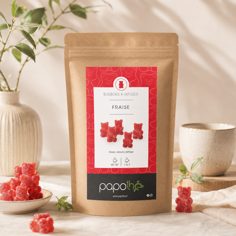 Bonbons à infuser Fraise – Papothé (Papo'Thé)