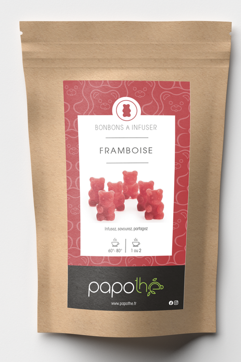 Bonbons à infuser Framboise, oursons à infuser – Papothé (Papo'Thé)