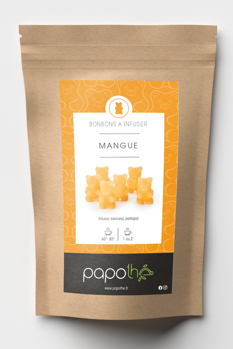 Bonbons à infuser Mangue, oursons à infuser – Papothé (Papo'Thé)