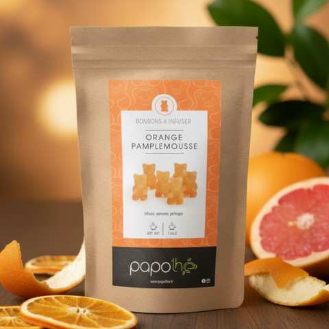 Bonbons à infuser Orange Pamplemousse – Papothé (Papo'Thé)
