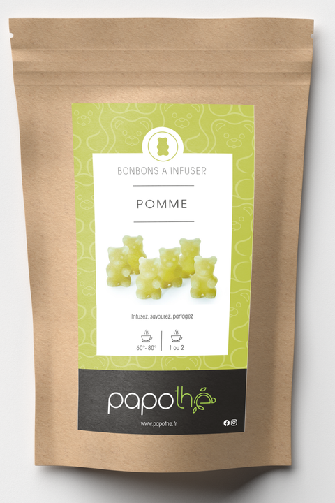 Bonbons à infuser Pomme, oursons à infuser – Papothé (Papo'Thé)