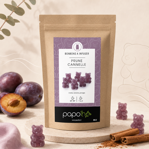 Bonbons à infuser Prune Cannelle – Papothé (Papo'Thé)