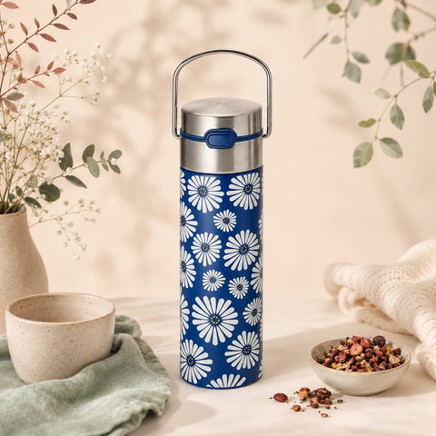 Bouteille isotherme avec infuseur Leeza Amami 500 ml – Thermos thé nomade avec filtre inox