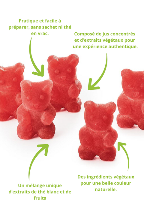 Composition et ingrédients des bonbons à infuser Fraise – Papothé (Papo'Thé)