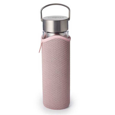 Thermos Flowtea Cherry Blossom 350 ml – Bouteille à Thé en Verre avec Filtre Inox