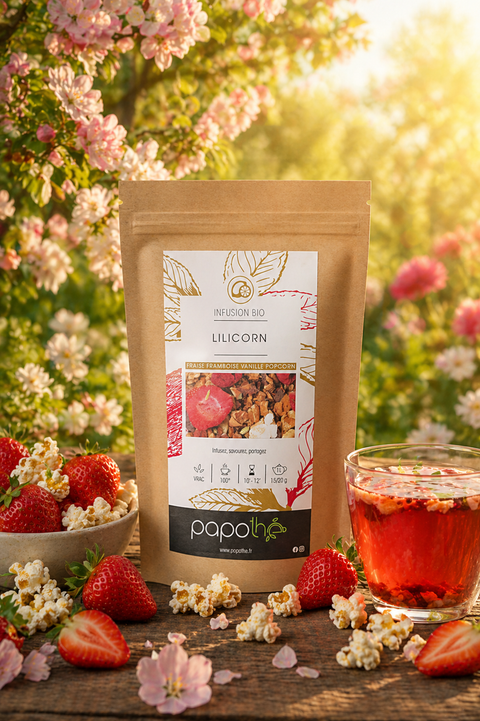 Infusion Rooibos Fraise Popcorn - Lilicorn (100g)