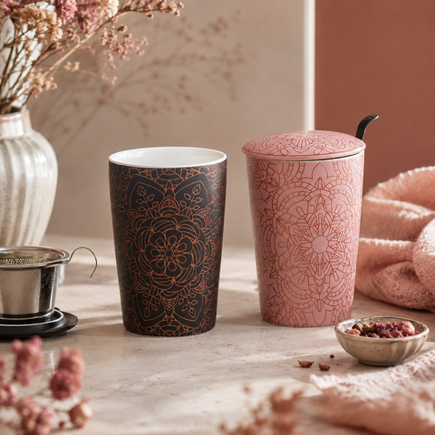 Tisanière TeaEve Mandala 350ml – Tasse avec Filtre