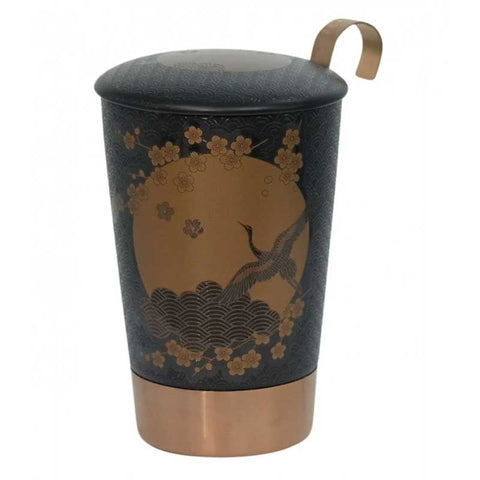 Tisanière Teaeve Komorebi Anthracite 350 ml – Mug Infuseur avec Filtre Inox